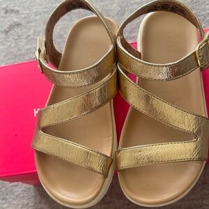 Kelly & Katie Gold Strappy Kids Sandals